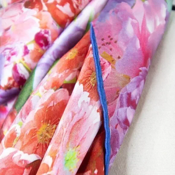 Silk floral print over size‎ scarf
